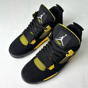 Men’s Black/Yellow Sneakers Trainers -Brand New Retro 4 Yellow Thunder 2023